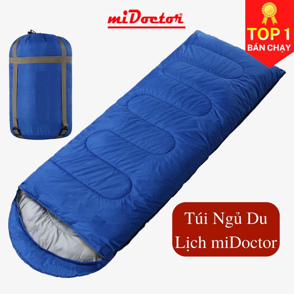 [TRẦN BÔNG] (FREE SHIP) Túi ngủ mùa đông văn phòng du lịch cao cấp có trùm đầu - Chính hãng miDoctor