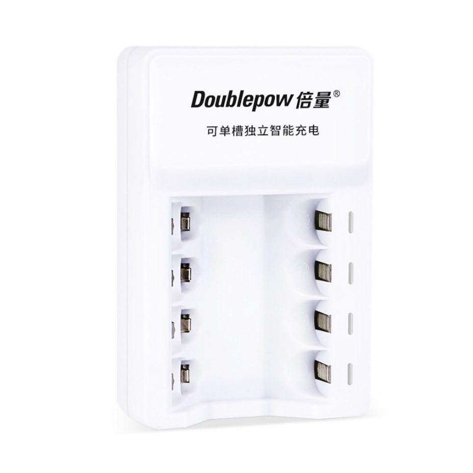 [K 11 Chưa Gồm Pin, Tự Ngắc Khi Đầy] Bộ Sạc 4 Khe Doublepow K11 Dùng Sạc Cho 4 Viên Pin NiMh 1.2V AA hoặc AAA