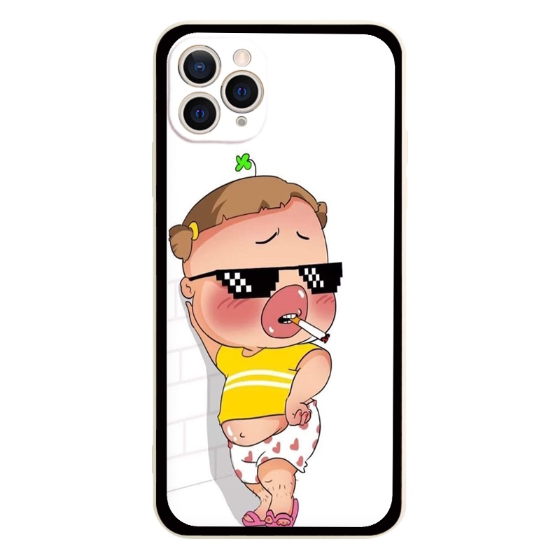 Ốp iphone cạnh vuông Quỳnh Aka chống hông cho ip 6/8/7/plus/x/xr/xsmax/12 pro max/11pro max/13 pro max-nt051