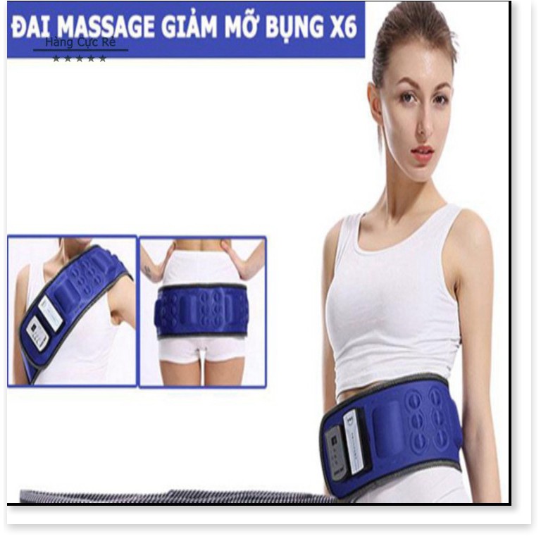 Đai massage giảm mỡ bụng HCR-X6, loại không dây dùng pin sạc - phiên bản mới 2020