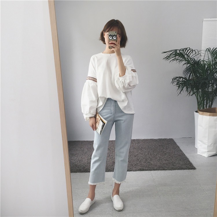 Áo Thun Dáng Rộng Phong Cách Hàn Quốc Thời Trang Nữ Dễ Thương