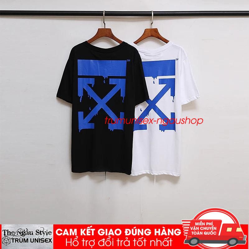 Áo thun OFF WHITE mới form rộng tay lửng nam nữ hàn quốc in chất lượng