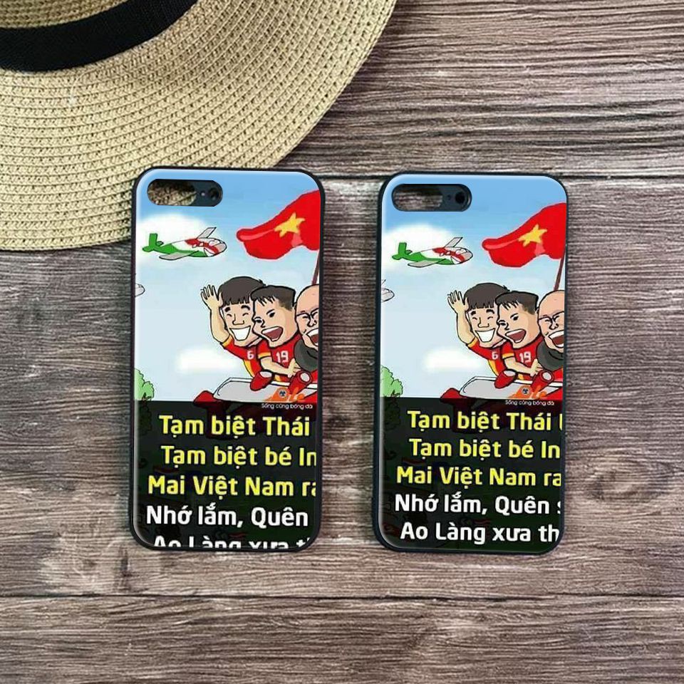 Ốp lưng kính iPhone in hình U23_Vietnam vui nhộn U23001 - Chib014 ( có đủ mã máy )