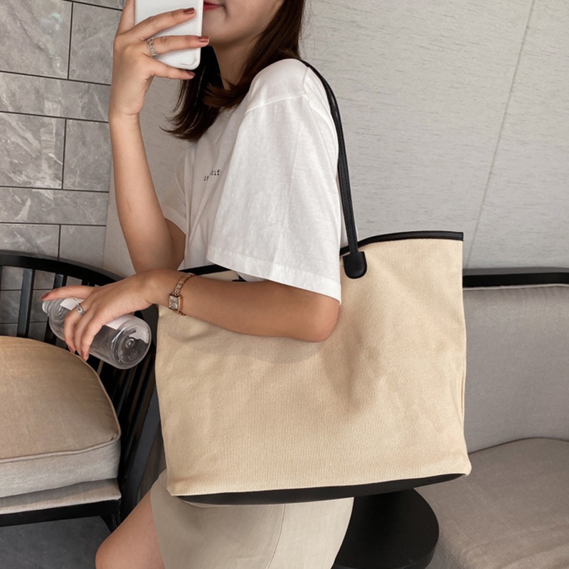 Túi Xách Canvas Sức Chứa Lớn Phong Cách Nhật Hàn Cho Nữ