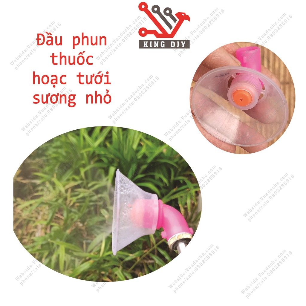 Bộ máy bơm đôi 12v phun sương tưới lan tưới rau tưới hoa tự động