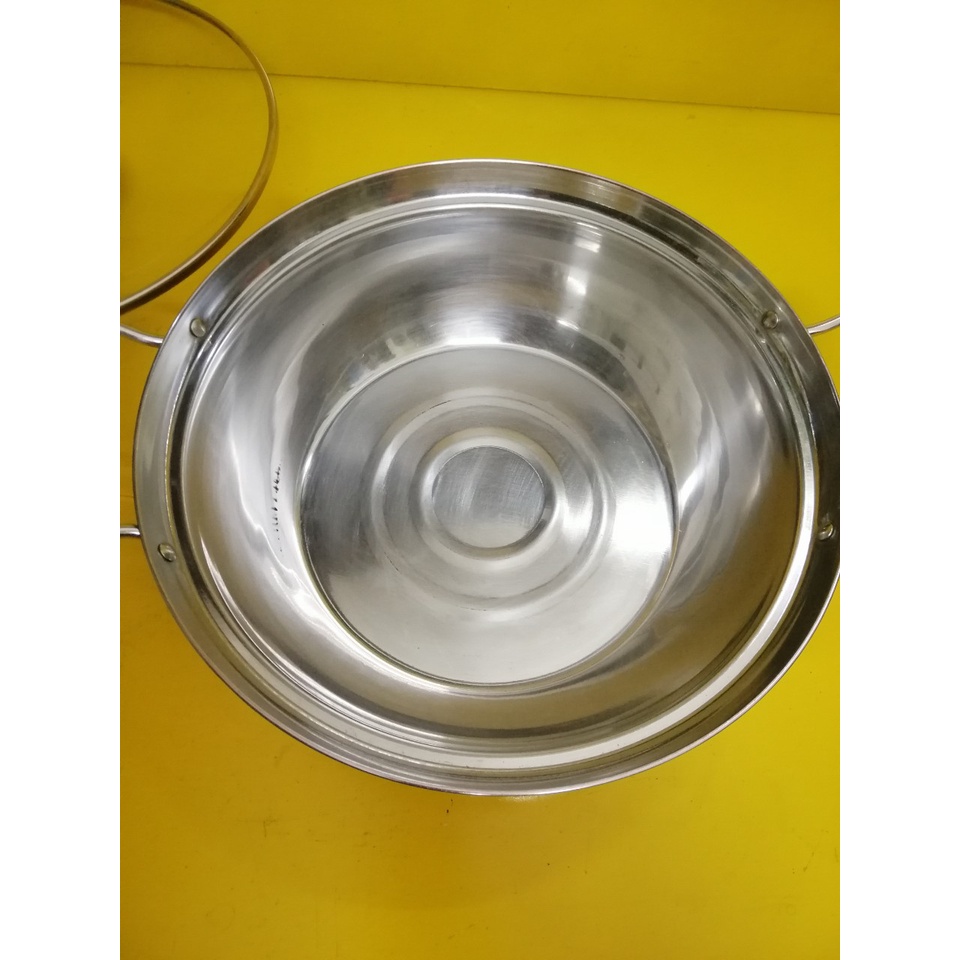 Nồi lẩu inox nội địa Nhật, size 28cm, cao 8.5cm (mã 765), Dùng được bếp từ