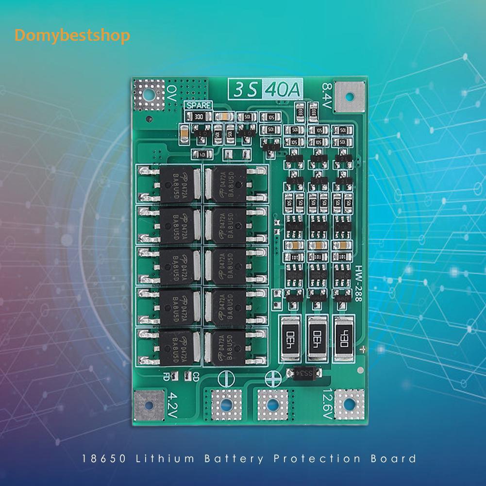 COD☭3S 40A BMS Pro 11.1V 12.6V 18650 Great Lithium Battery Protection Board with Balanced