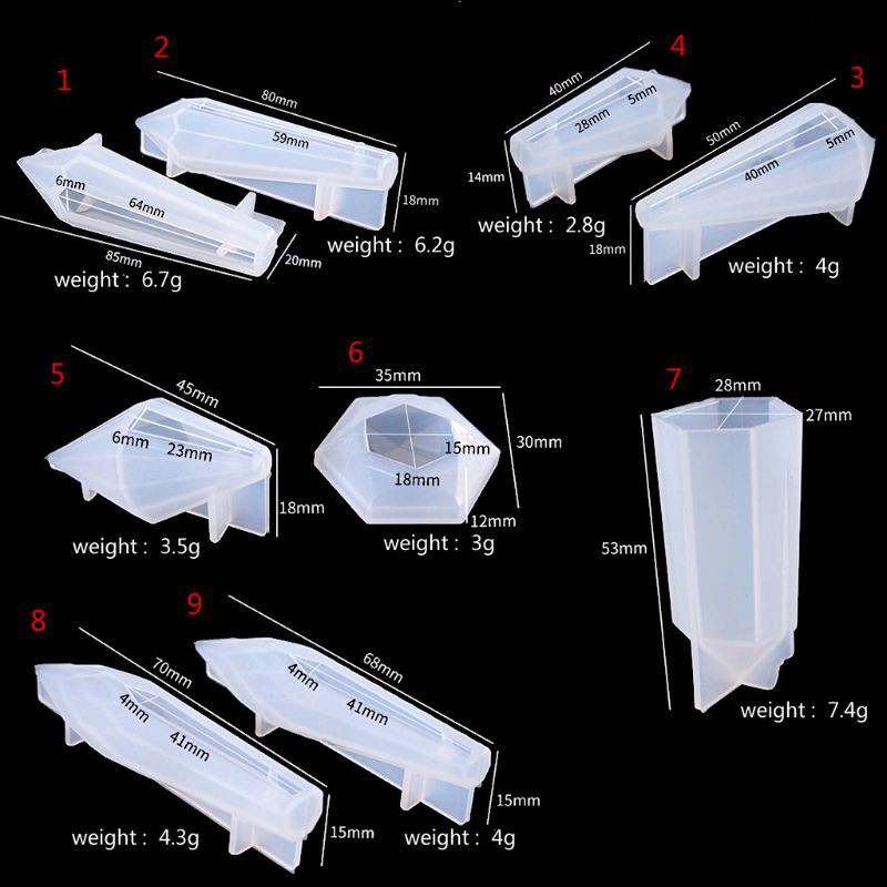 Khuôn Nhựa Resin Trong Suốt Hỗ Trợ Trang Trí Diy