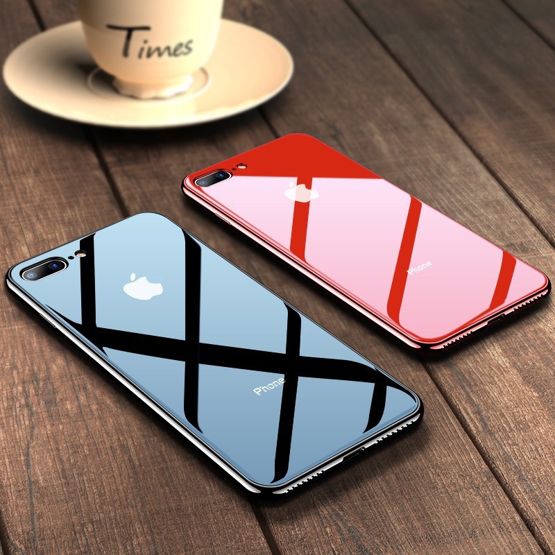 ỐP LƯNG KÍNH VIỀN DẺO CÙNG MÀU GIẢ Xs max IPHONE X XS 8plus 7plus 6splus 6plus 6s 6