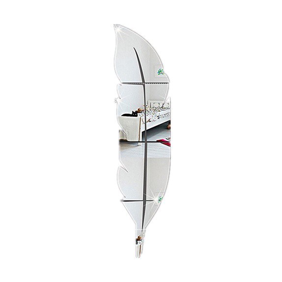 Sticker Acrylic Dán Tường Họa Tiết 3d Hình Chiếc Lông Vũ Dùng Trong Trang Trí Phòng trang trí nhà