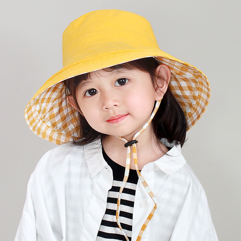 Mũ chống nắng ngoài trời vành rộng dành cho bé , mũ hai mặt phải cho bé ,nón cho bé 2-8 tuổi