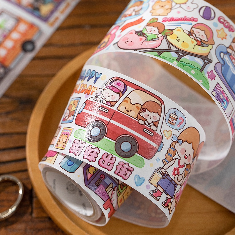 Cuộn Băng Keo Giấy Thấm Dầu Và Dễ Thương 4 Kiểu