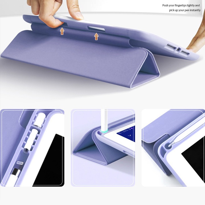 [CÓ KHE BÚT] Ốp Lưng Máy Tính Bảng mini/Air/Pro đủ dòng máy nắp gập chân đỡ tiện lợi - Mã TZAT912