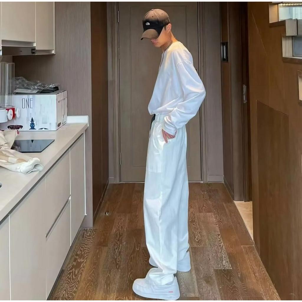 Quần ống rộng Màu Sắc Đơn Giản Thời Trang Mùa Hè