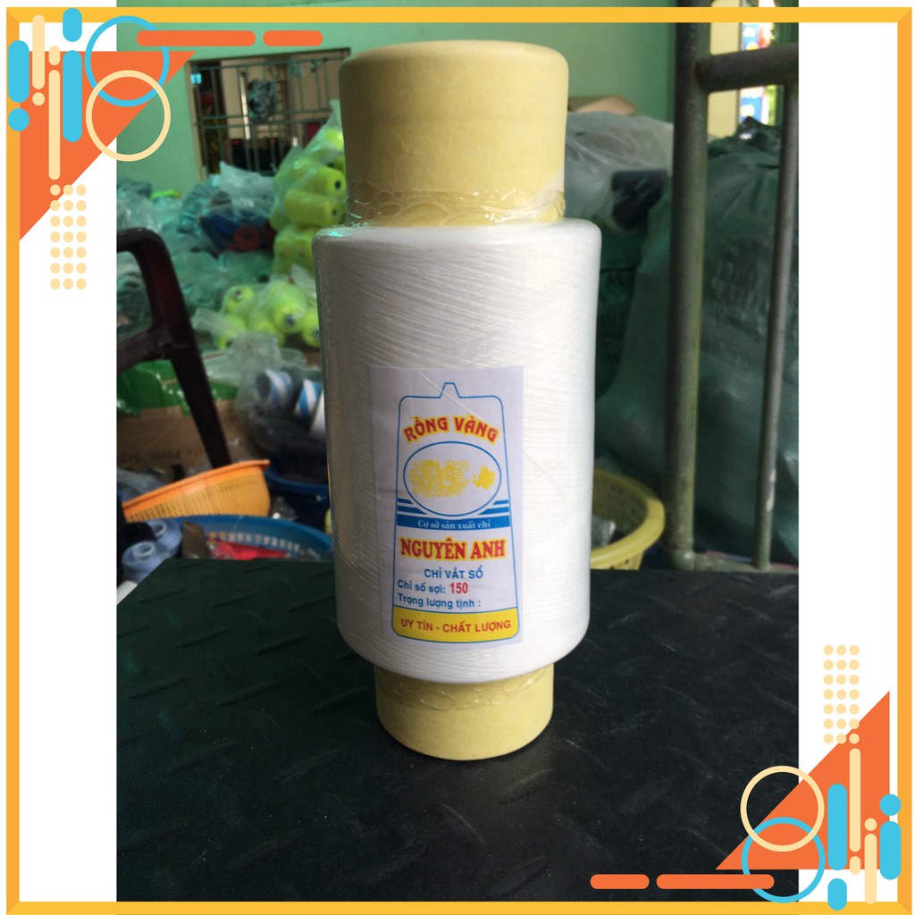 [ CHỈ TƠ VẮT SỔ ] Ống 0,5kg- Màu Trắng