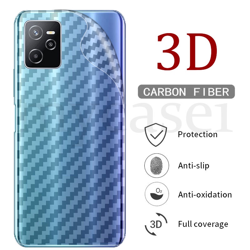 Phim Dán Bảo Vệ Mặt Sau Bằng Sợi Carbon Cho Realme C55 C53 C35 C31 C25 C25s C25y C21 C21y C17 C15 C12 4G 5G 2023