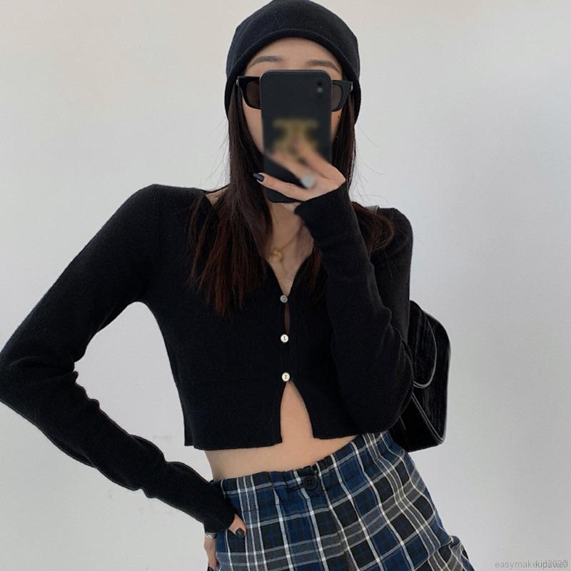 Áo Cardigan Dệt Kim Tay Dài Dáng Ôm | BigBuy360 - bigbuy360.vn