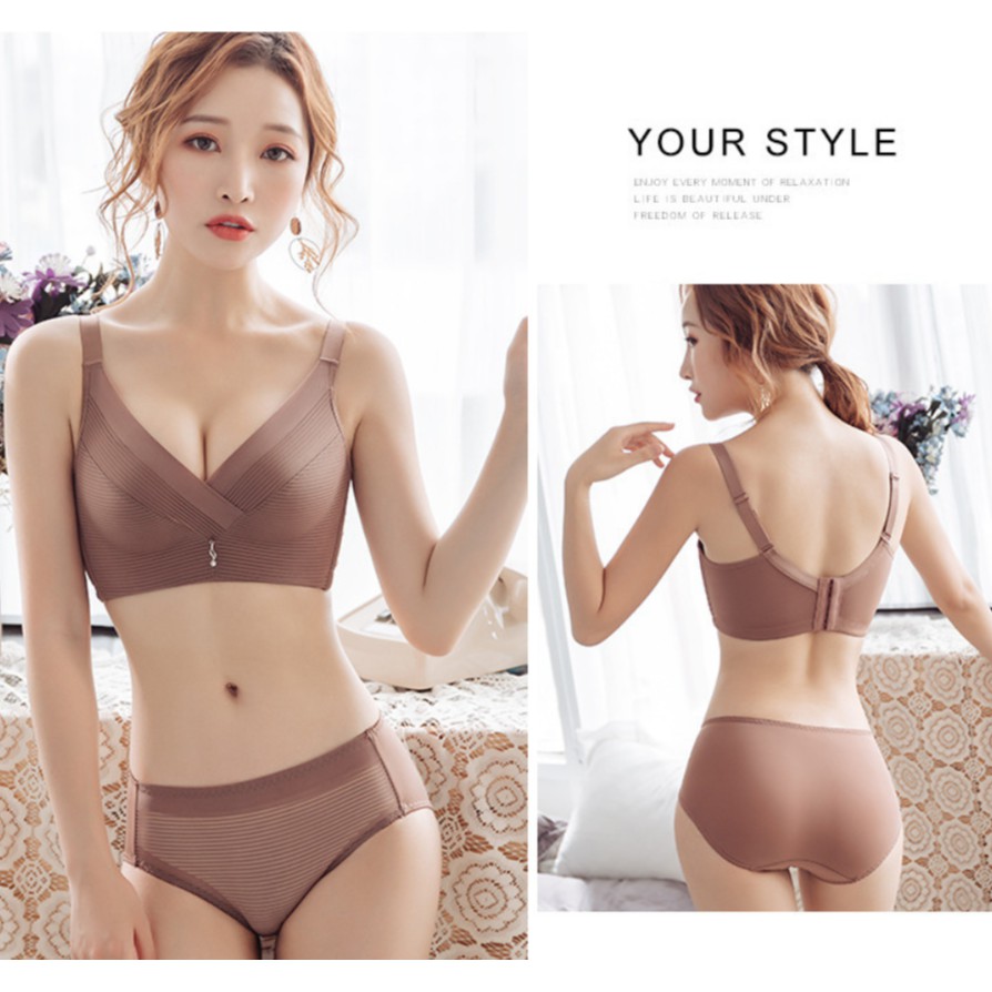 Áo Ngực Không Đường May Viền Ren Thoải Mái Cho Nữ 178