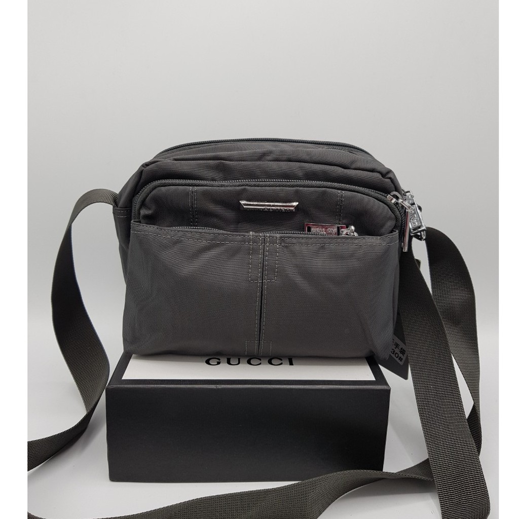 Túi đeo chéo nam vải dù khổ ngang nhiều ngăn size 18 nhiều màu DC131412 (ảnh thật) | BigBuy360 - bigbuy360.vn