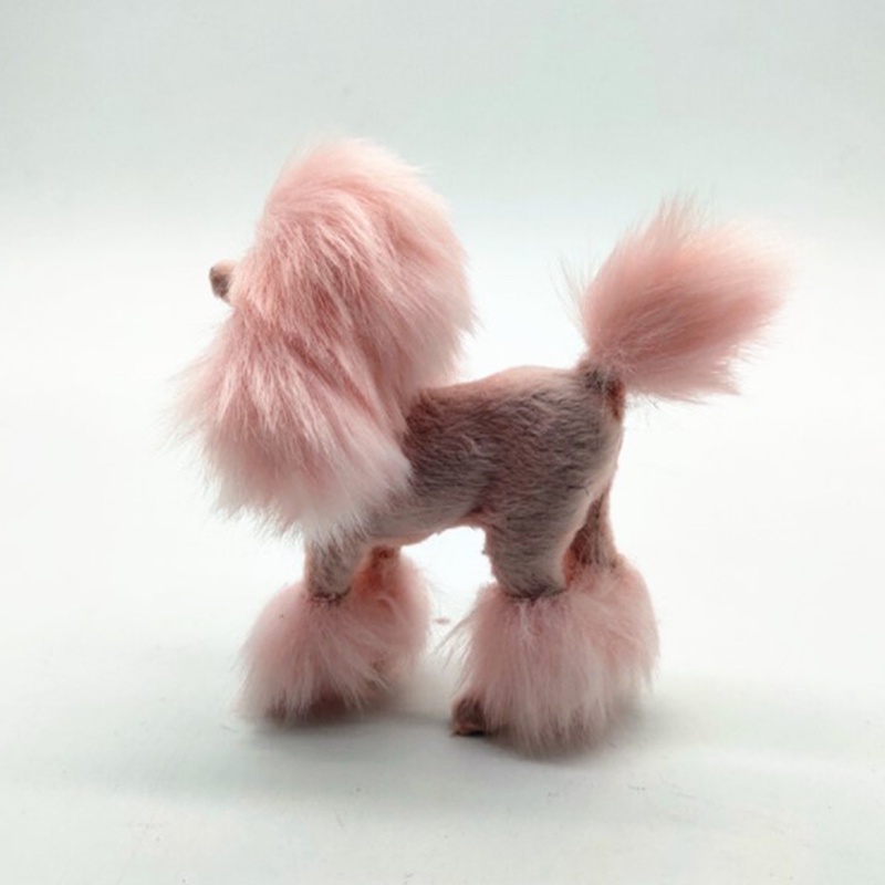 Thú Nhồi Bông Hình Cún Poodle 4 inch Màu Hồng Dễ Thương