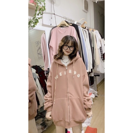 áo hoodie zip nỉ bông