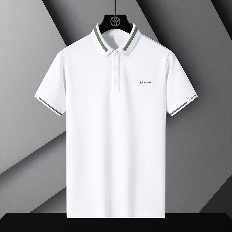 Áo Thun Polo Ngắn Tay Màu Trơn Thời Trang Cho Nam Size M-4XL