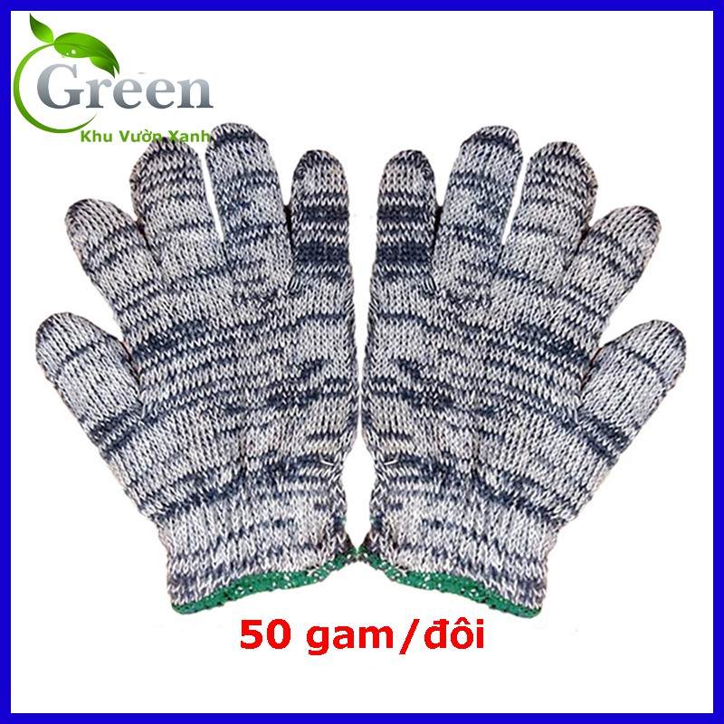 1 Đôi Bao Tay Len Bảo Hộ Lao Động, Làm Vườn Màu Muối Tiêu Loại 50G/Đôi