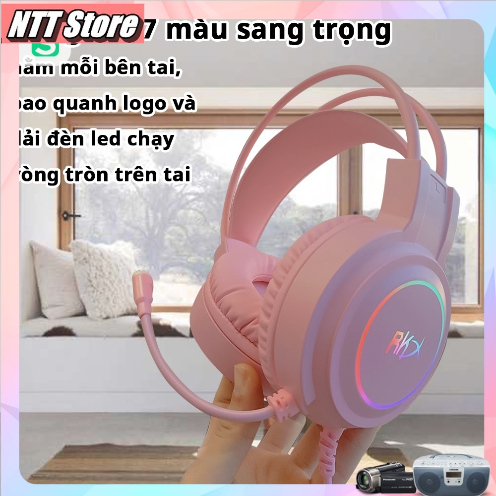 Tai nghe chuyển Game chụp tai có mic RKX chống ồn cao cấp NTT Shop