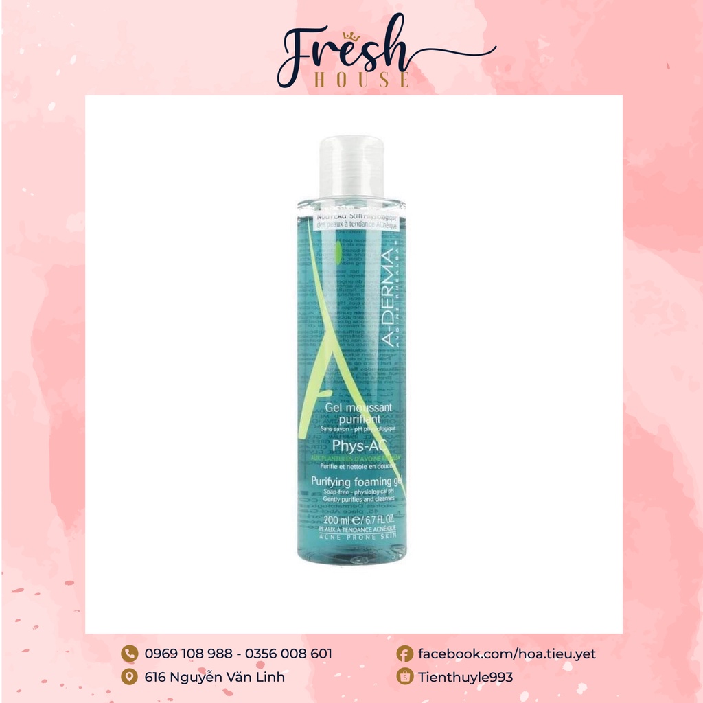 Sữa Rửa Mặt A Derma Purifying Foaming Gel