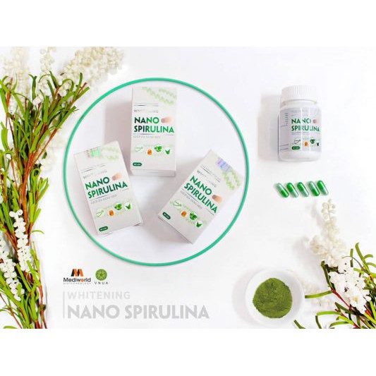 Viên uống trắng sáng da tự nhiên Whitening Nano Spirulina MEDIWORLD | BigBuy360 - bigbuy360.vn