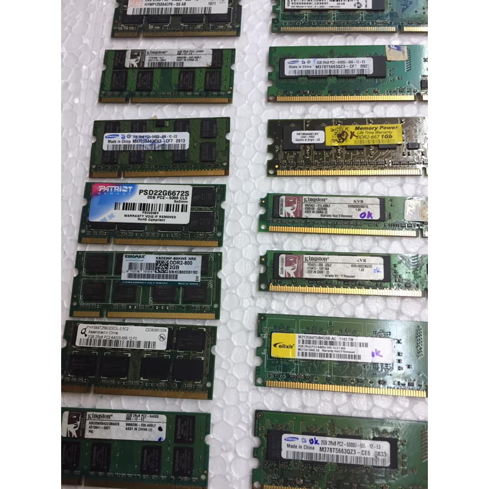 Ram DDRam DDR2 1G 2G Máy tính PC Laptop PC667 800