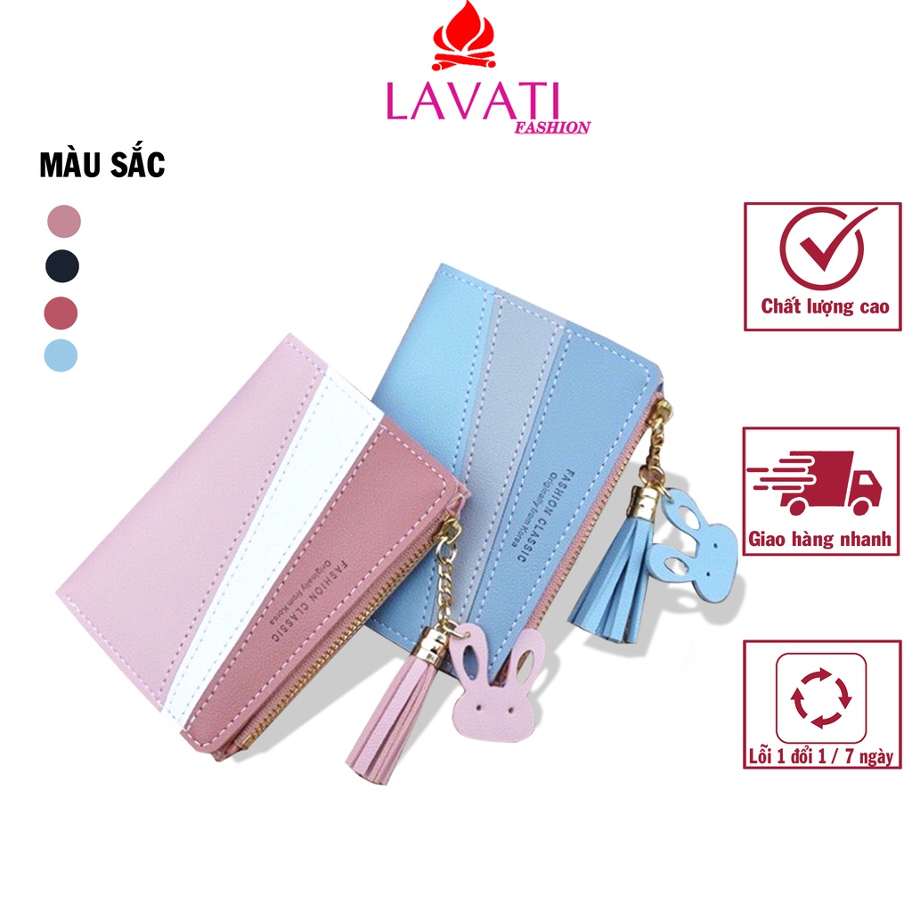 Ví Gập Mini Cầm Tay Đựng Tiền Đựng Thẻ Đa Ngăn ( mã C-1081)