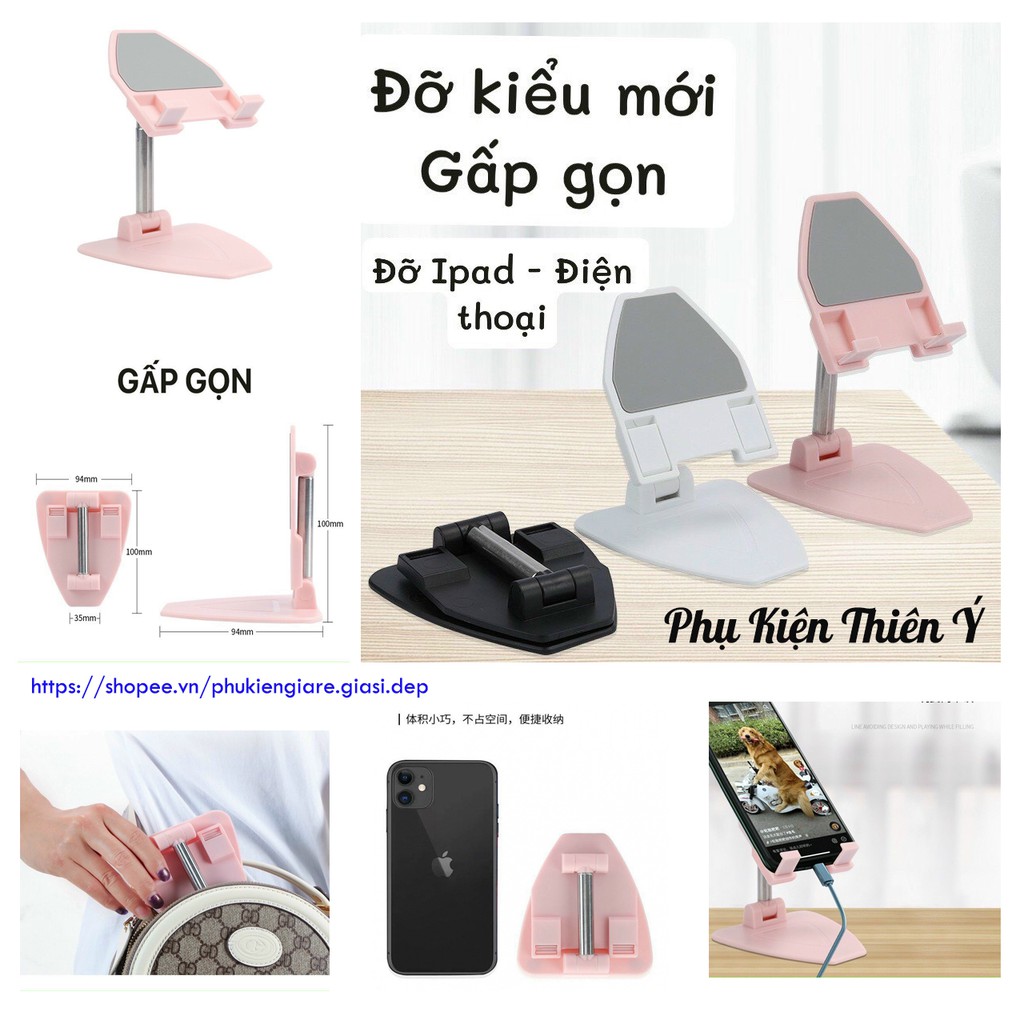 Giá đỡ điện thoại gấp gọn thế hệ mới - Kệ đỡ điện thoại máy tính bảng để bàn tiện dụng | BigBuy360 - bigbuy360.vn
