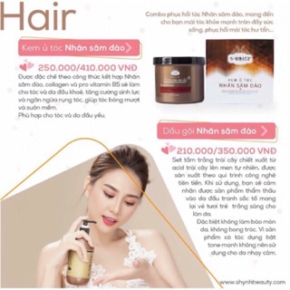 Combo dầu gội + ủ nhân sâm đào Swhite