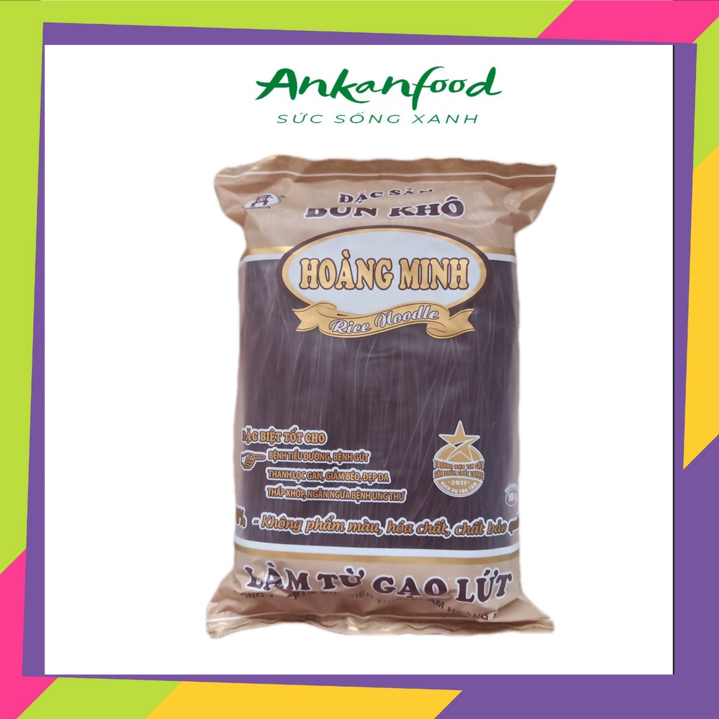 Bún gạo lứt đen Hoàng Minh 500g, tốt cho tiêu hóa và giảm cân-AnKanFood