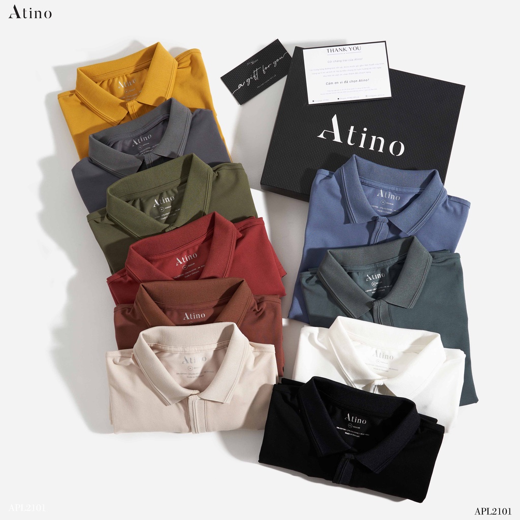 Áo Polo Nam ATINO thanh lịch vải cá sấu Cotton cao cấp thoáng mát trẻ trung chuẩn form regular APL2101 | BigBuy360 - bigbuy360.vn