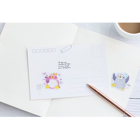 Bộ 46 Sticker Chim Cánh Cụt Hàn Quốc dán trang trí E61