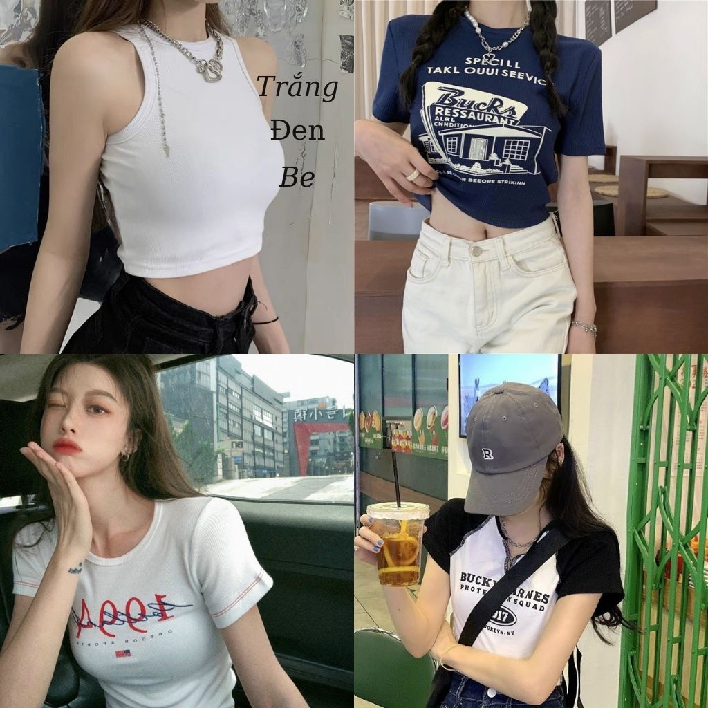 Áo Croptop, Áo Croptop Nữ Ba Lỗ Ngược Chất Bozip Dầy Co Dãn Tốt, Mặc Tôn Dáng, 3 Màu Sang Chảnh