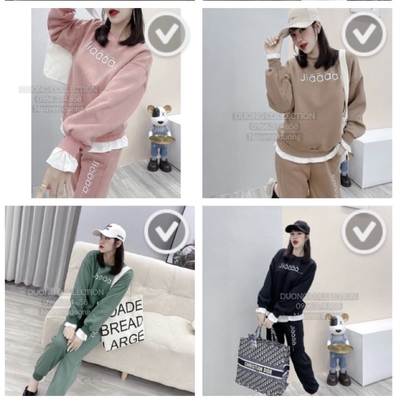 bán sỉ bộ nỉ bông 4 màu