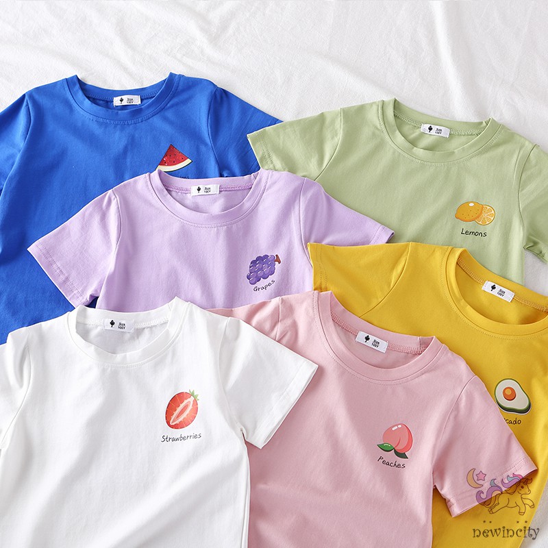 Áo Thun Ngắn Tay In Hình Hàn Quốc Cho Bé