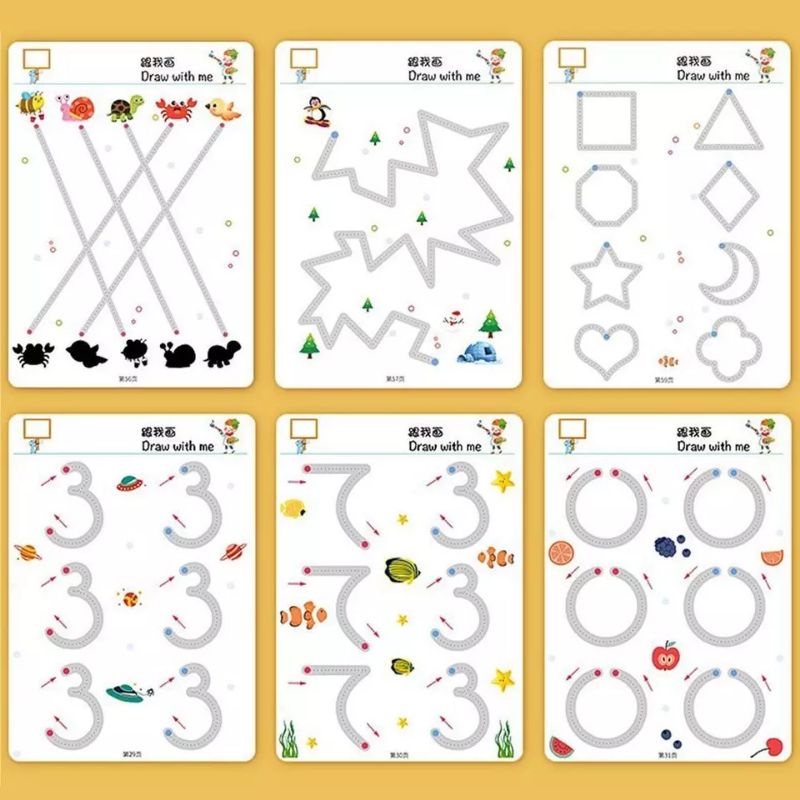 Tập tô vẽ thông minh xóa được - Đồ chơi Giáo dục toàn diện Montessori cho bé