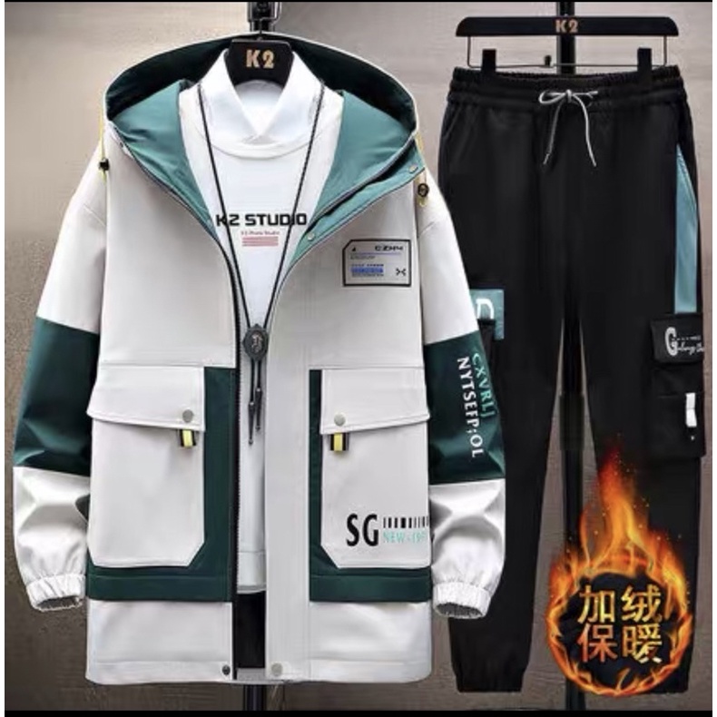 ÁO KHOÁC KAKI Nam phối 2 lớp