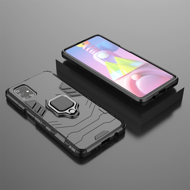 Samsung Galaxy M51 M 51 Phone Case Hard Armor Shockproof Casing Phone Stand Holder Magnetic Ring Bracket Stent Cover