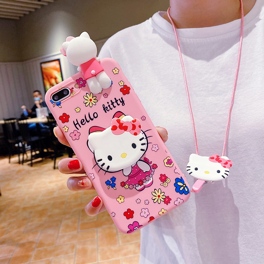 Phim hoạt hình dễ thương Hello Kitty Màu hồng Vỏ bọc silicon mềm cho Samsung A30 A50 S J6 Plus J5 Prime J4 J8 J7 Core J5 Pro J530 J710 A5 A520 Note10 Plus A51 M40s A71 S20 Plus Ultra