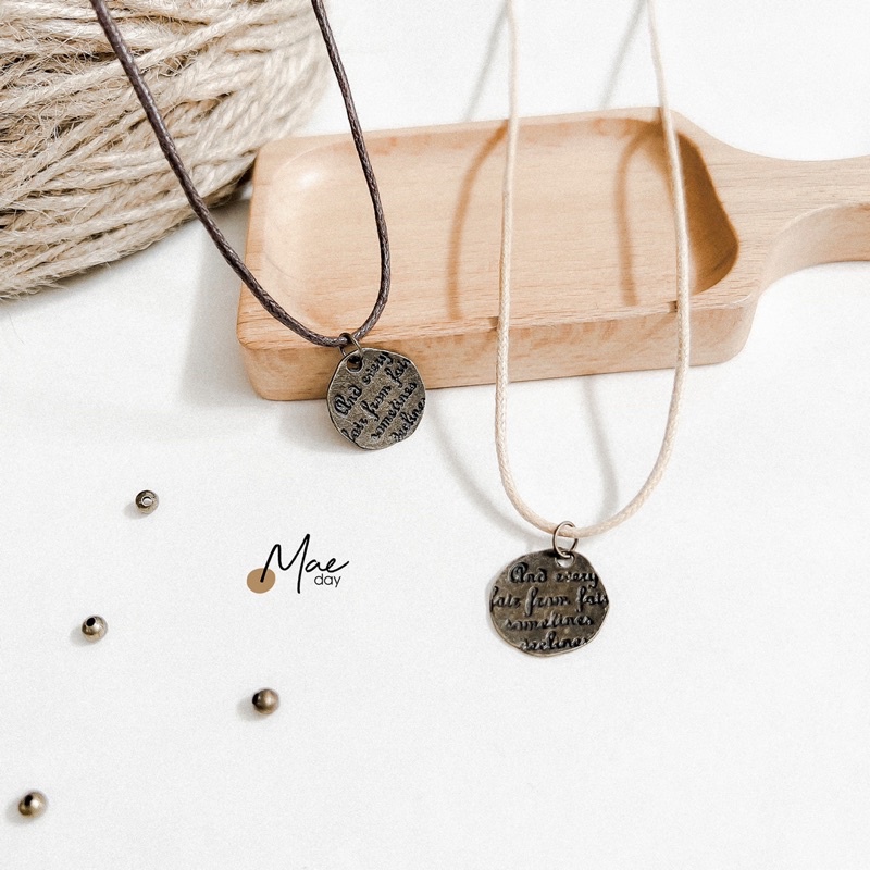 Vòng cổ Kazu -  dây chuyền mặt chữ cổ điển vintage