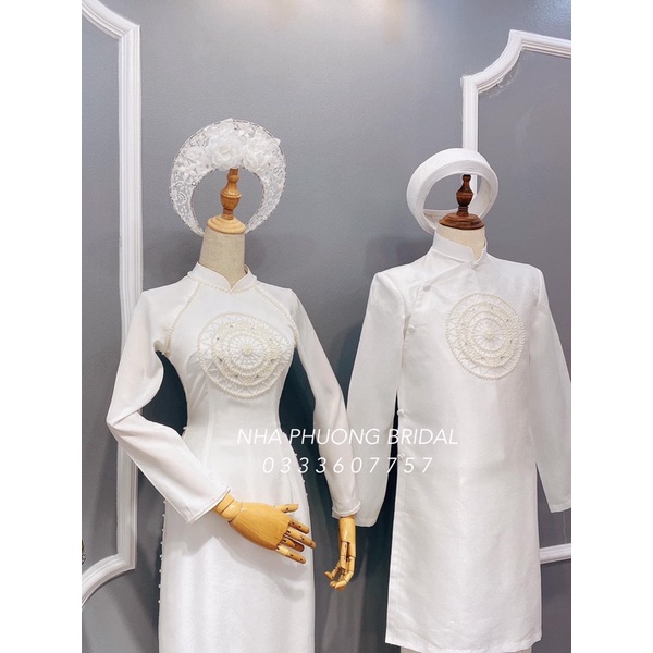 Mấn ren đội đầu cô dâu đính hoa nổi sang trọng_Nhã Phương Bridal