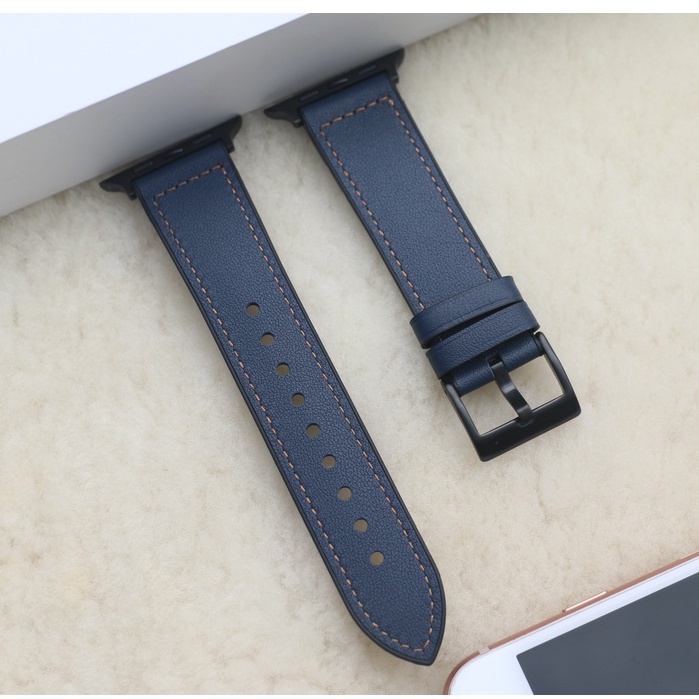 Dây da sáp dầu Vintage thay thế cho Apple watch