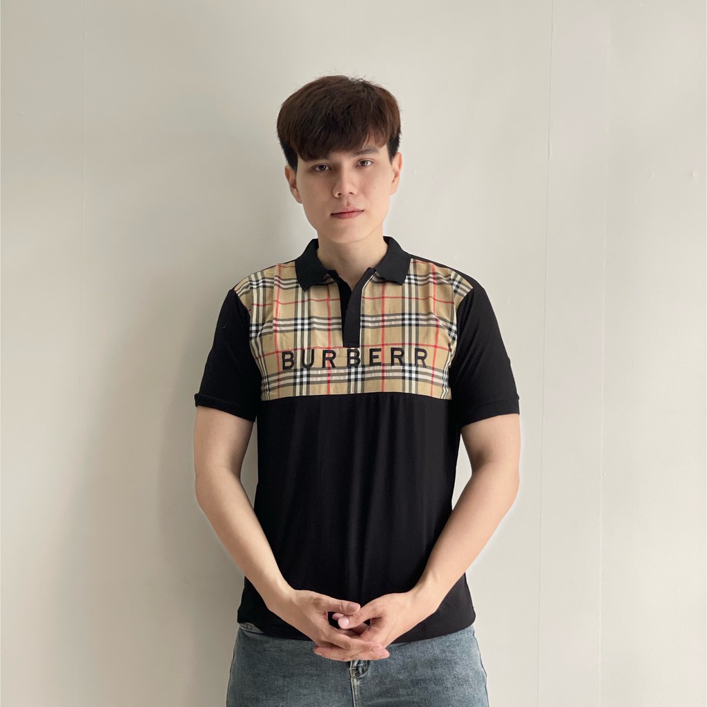Áo phông Nam Nữ 🔅FULL SIZE🔅 Áo polo B R R kẻ sọc ngang logo thêu | BigBuy360 - bigbuy360.vn