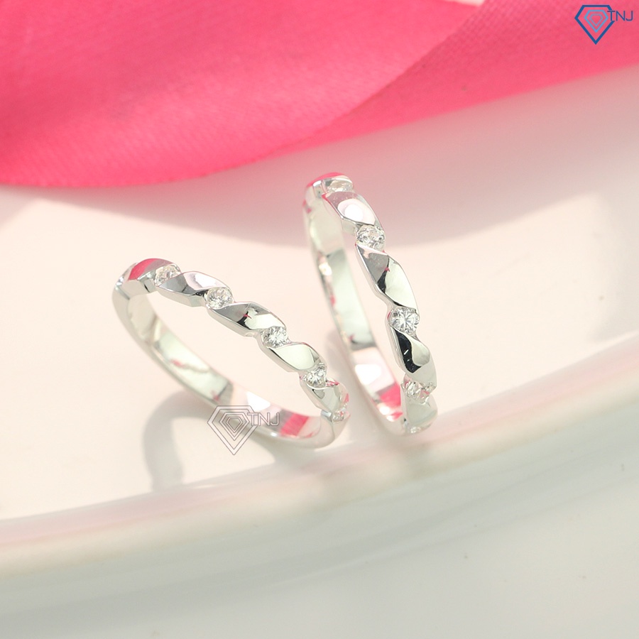 Nhẫn đôi bạc 925 nam nữ, nhẫn cặp bạc tình yêu đẹp ND0366 - Trang Sức Bạc