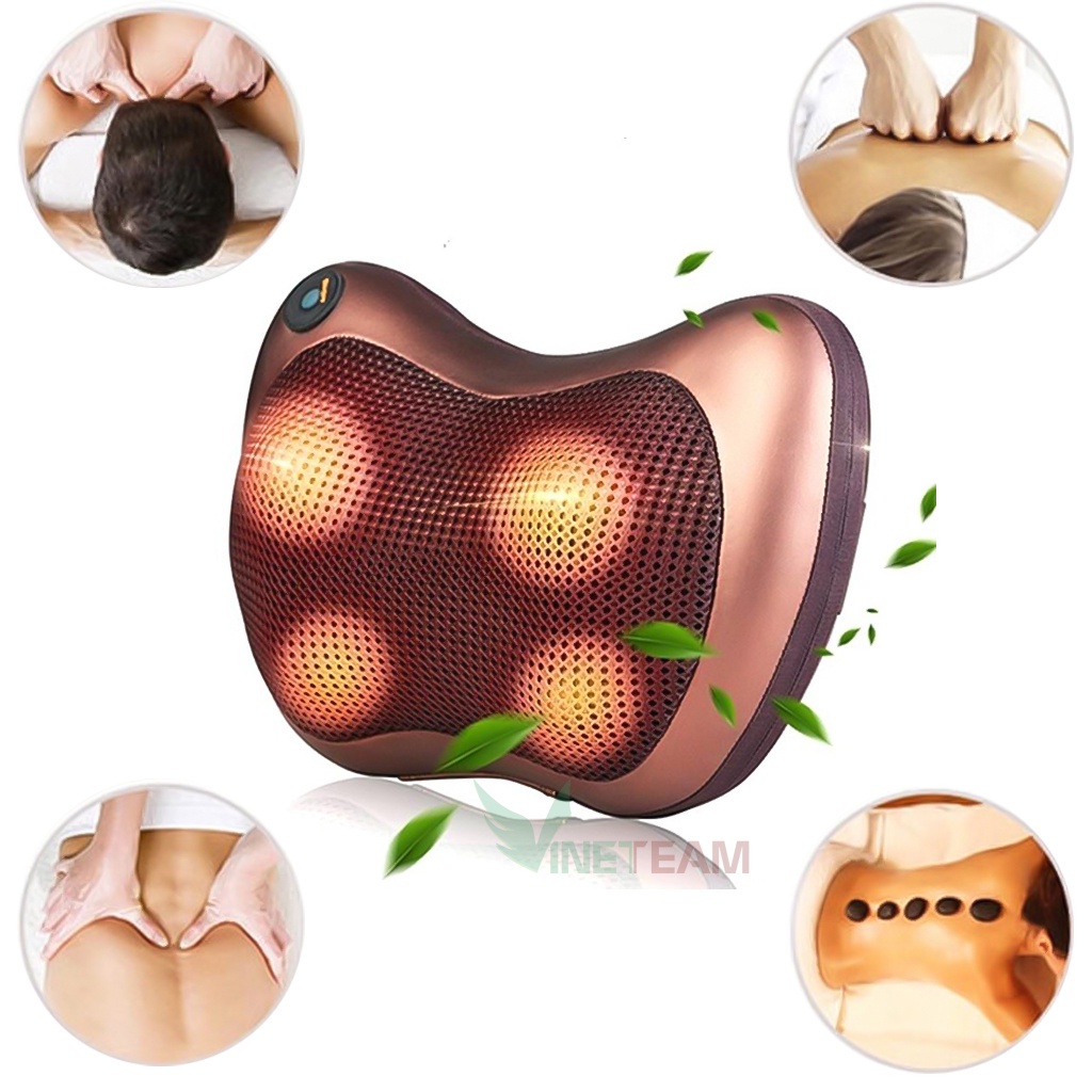 Gối Massage 4 bi hồng ngoại trong bi Massage Pillow JLM-8028